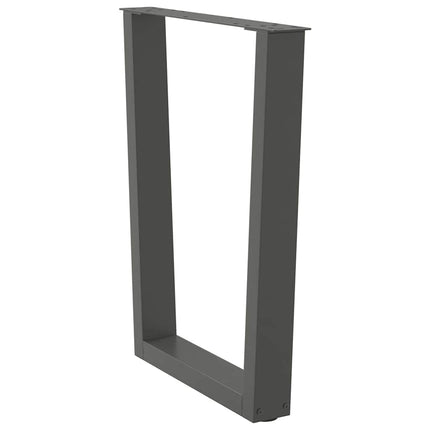 Matbordsben V-formade 2 st antracit 60x(72-73,3) cm stål