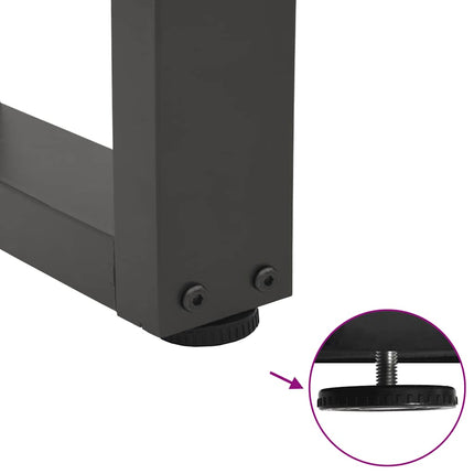 Matbordsben V-formade 2 st antracit 60x(72-73,3) cm stål
