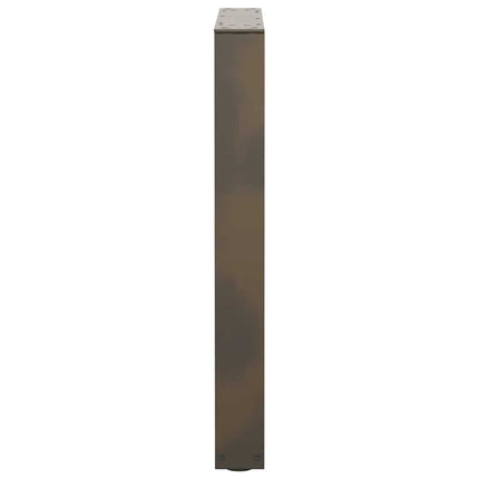 Matbordsben V-formade 2 st naturstål 60x(72-73,3) cm stål