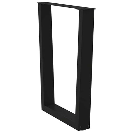 Matbordsben V-formade 2 st svarta 70x(72-73,3) cm stål