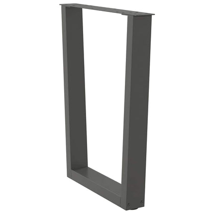 Matbordsben V-formade 2 st antracit 70x(72-73,3) cm stål