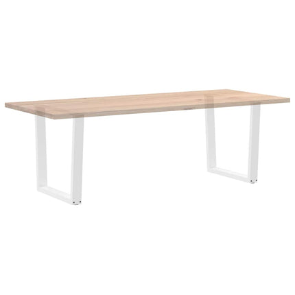 Matbordsben V-formade 2 st vita 80x(72-73,3) cm stål