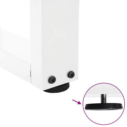 Matbordsben V-formade 2 st vita 80x(72-73,3) cm stål