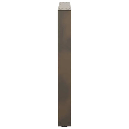 Matbordsben V-formade 2 st naturstål 90x(72-73,3) cm stål