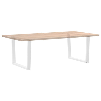 Matbordsben V-formade 2 st vita 100x(72-73,3) cm stål
