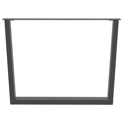 Matbordsben V-formade 2 st antracit 100x(72-73,3) cm stål