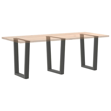 Matbordsben V-formade 3 st antracit 70x(72-73,3) cm stål
