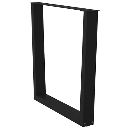 Matbordsben V-formade 3 st svarta 80x(72-73,3) cm stål