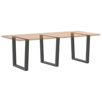 Matbordsben V-formade 3 st antracit 80x(72-73,3) cm stål