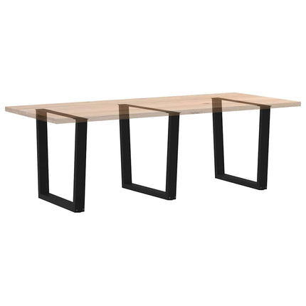 Matbordsben V-formade 3 st svarta 90x(72-73,3) cm stål