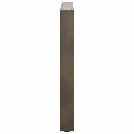 Matbordsben V-formade 3 st naturstål 90x(72-73,3) cm stål