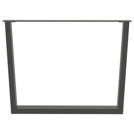 Matbordsben V-formade 3 st antracit 100x(72-73,3) cm stål