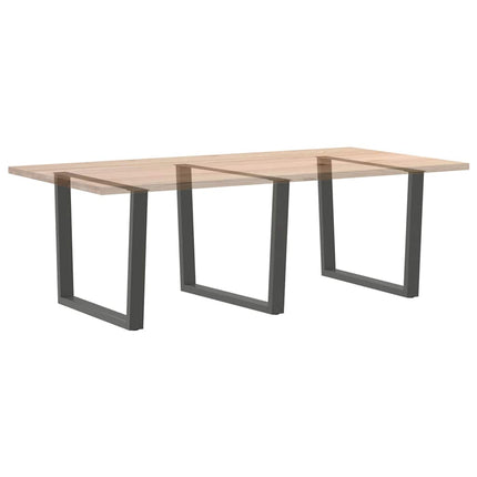 Matbordsben V-formade 3 st antracit 100x(72-73,3) cm stål