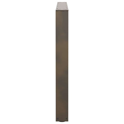 Matbordsben V-formade 3 st naturstål 100x(72-73,3) cm stål