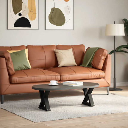 Soffbordsben 2 st svarta 30x(30-31,3) cm stål