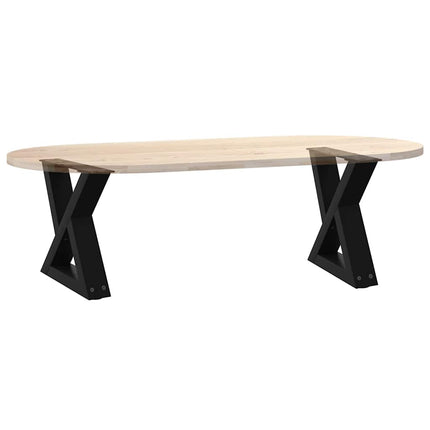 Soffbordsben 2 st svarta 30x(30-31,3) cm stål