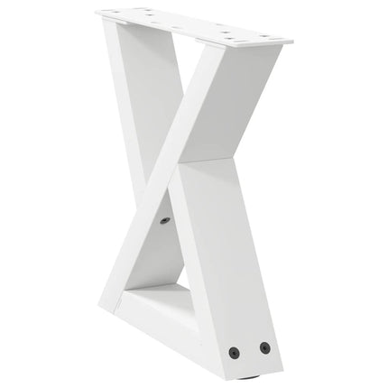 Soffbordsben 2 st vita 30x(30-31,3) cm stål