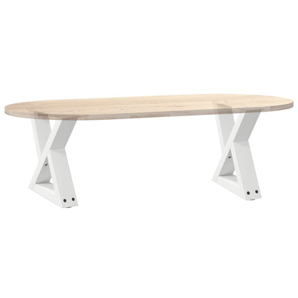 Soffbordsben 2 st vita 30x(30-31,3) cm stål