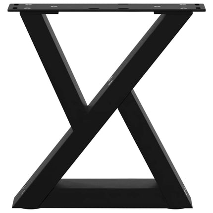 Soffbordsben 2 st svarta 40x(30-31,3) cm stål