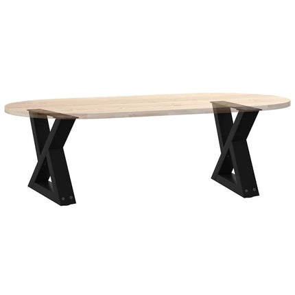 Soffbordsben 2 st svarta 40x(30-31,3) cm stål