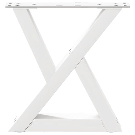 Soffbordsben 2 st vita 40x(30-31,3) cm stål
