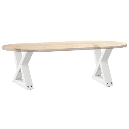 Soffbordsben 2 st vita 40x(30-31,3) cm stål