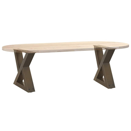 Soffbordsben 2 st naturstål 40x(30-31,3) cm stål