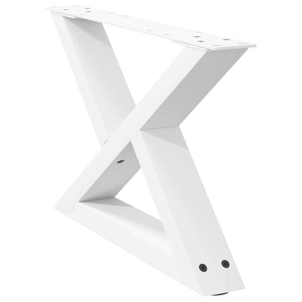 Soffbordsben 2 st vita 50x(30-31,3) cm stål