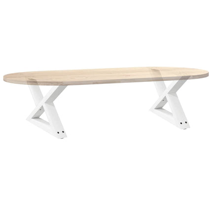 Soffbordsben 2 st vita 50x(30-31,3) cm stål