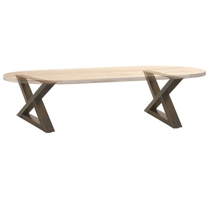 Soffbordsben 2 st naturstål 50x(30-31,3) cm stål