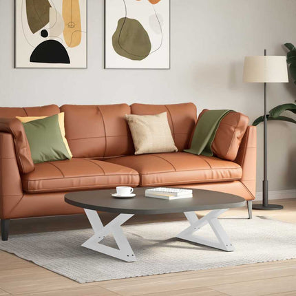 Soffbordsben 2 st vita 70x(30-31,3) cm stål