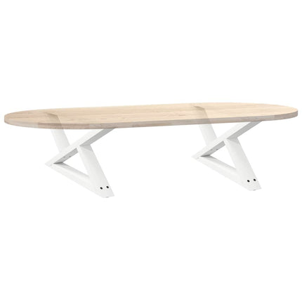 Soffbordsben 2 st vita 70x(30-31,3) cm stål
