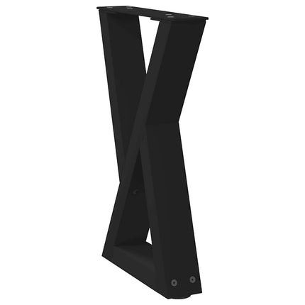 Soffbordsben 2 st svarta 38x(42-43,3) cm stål