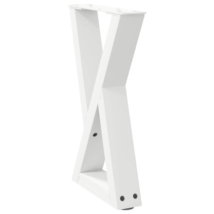 Soffbordsben 2 st vita 38x(42-43,3) cm stål