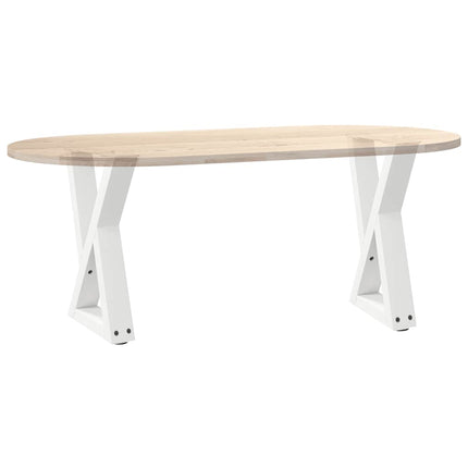 Soffbordsben 2 st vita 38x(42-43,3) cm stål