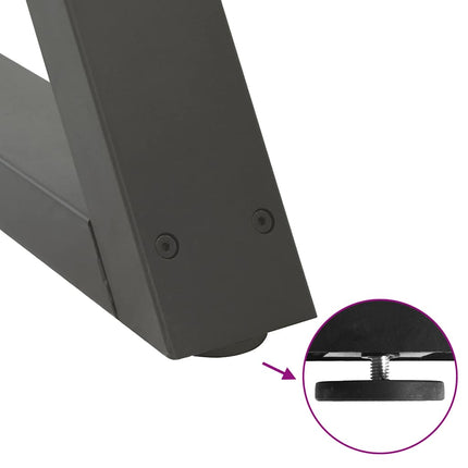 Soffbordsben 2 st antracit 38x(42-43,3) cm stål