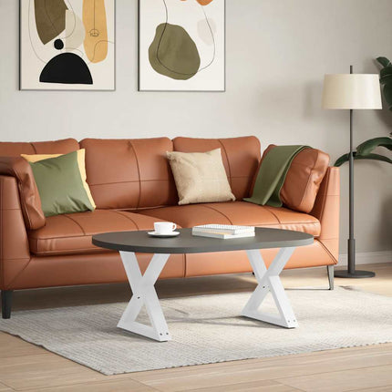 Soffbordsben 2 st vita 50x(42-43,3) cm stål
