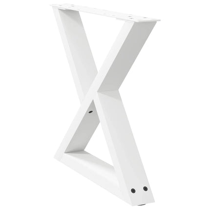 Soffbordsben 2 st vita 50x(42-43,3) cm stål