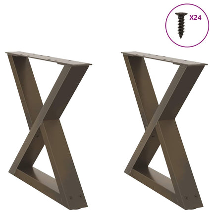 Soffbordsben 2 st naturstål 50x(42-43,3) cm stål