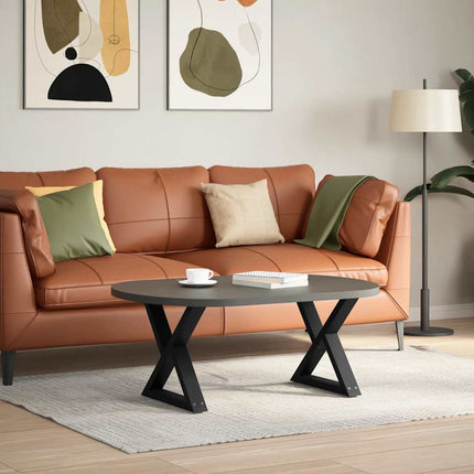Soffbordsben 2 st svarta 60x(42-43,3) cm stål