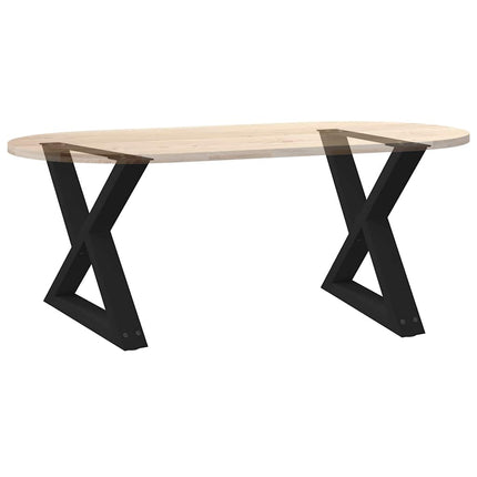 Soffbordsben 2 st svarta 60x(42-43,3) cm stål