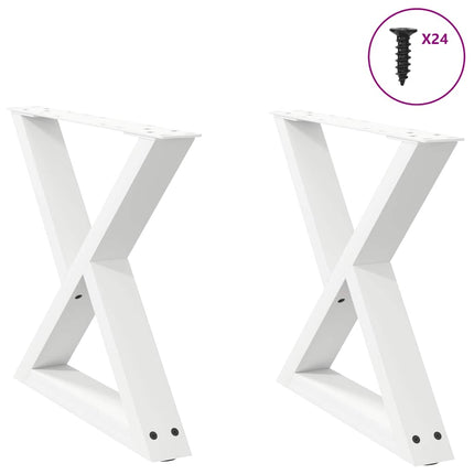 Soffbordsben 2 st vita 60x(42-43,3) cm stål