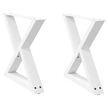 Soffbordsben 2 st vita 60x(42-43,3) cm stål
