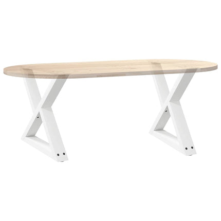 Soffbordsben 2 st vita 60x(42-43,3) cm stål