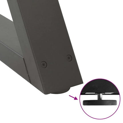 Soffbordsben 2 st antracit 60x(42-43,3) cm stål