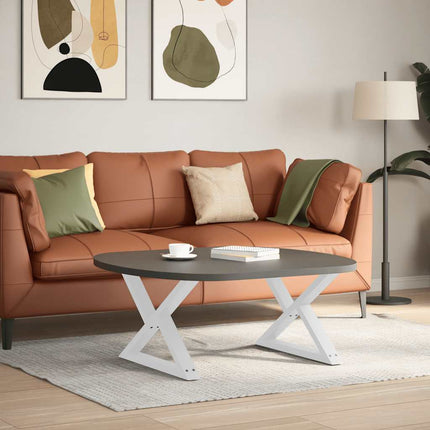 Soffbordsben 2 st vita 70x(42-43,3) cm stål