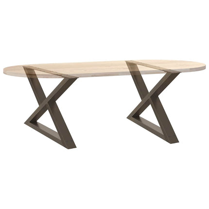 Soffbordsben 2 st naturstål 70x(42-43,3) cm stål