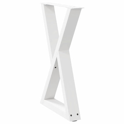 Matbordsben 2 st vita 50x(72-73,3) cm stål