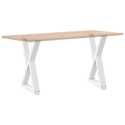 Matbordsben 2 st vita 50x(72-73,3) cm stål