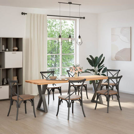 Matbordsben 2 st antracit 50x(72-73,3) cm stål